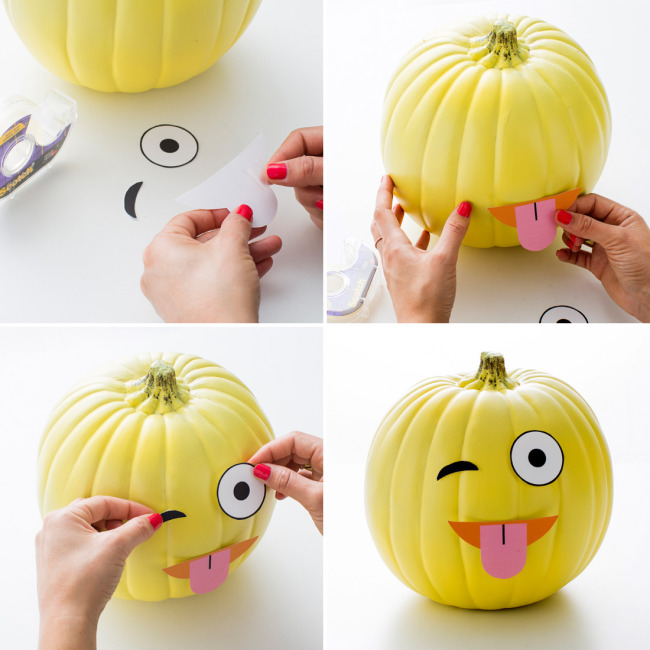 DIY Emoji Pumpkins
