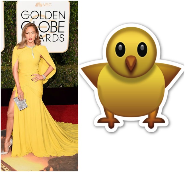 Celebrities as Emojis: Golden Globes 2016 Jennifer Lopez